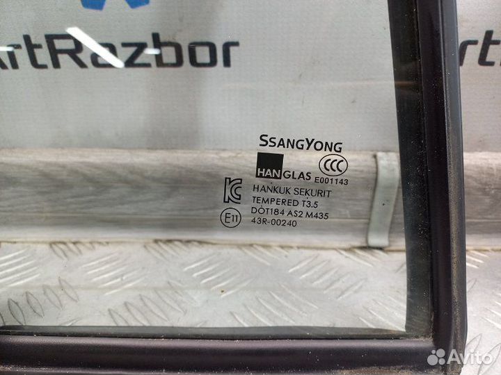 Стекло двери задней левой (форточка) Ssangyong