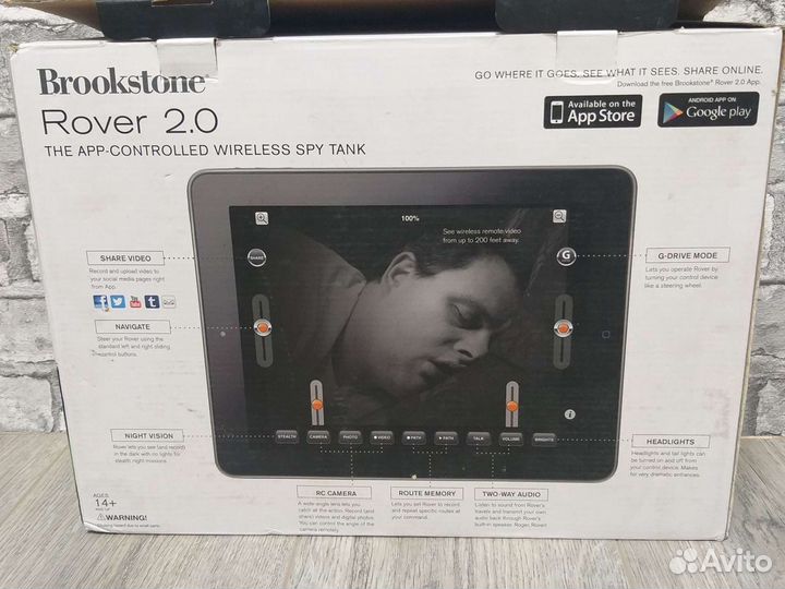 Управляемый Танк-шпион Brookstone Rover 2.0