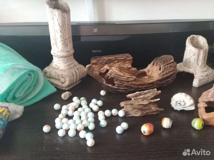 Украшения, декор в аквариум