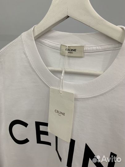 Белая футболка Celine