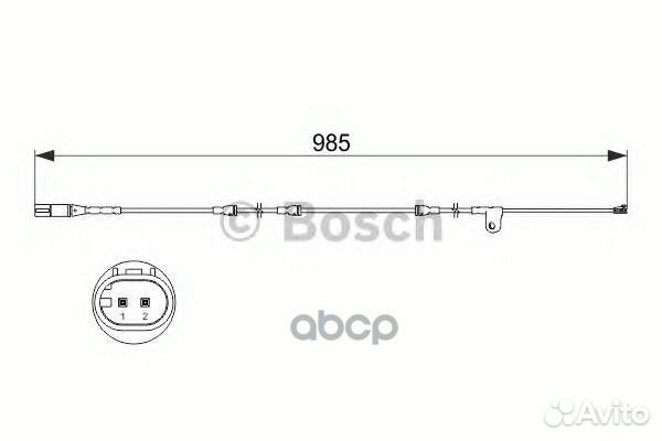 Сигнализатор, износ тормозных колодок 198747352