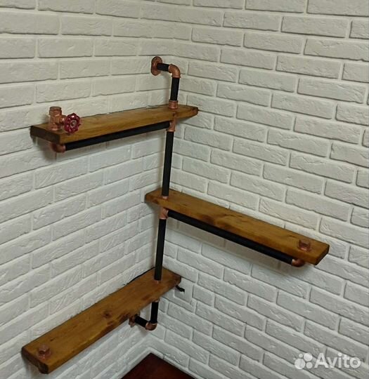 Полка навесная в стиле лофт