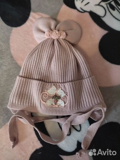 Шапка для девочки демисезонная