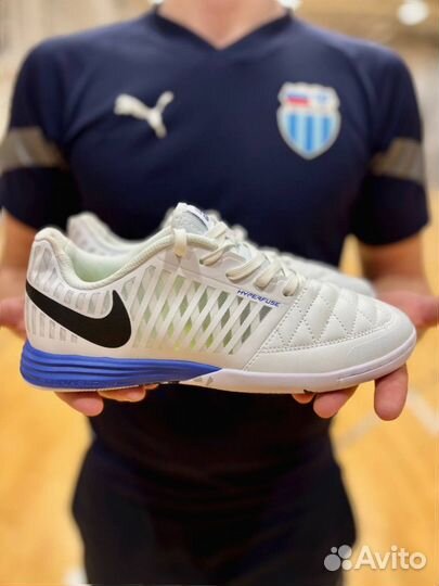 Футзалки Nike Lunar Gato2 White&Blue