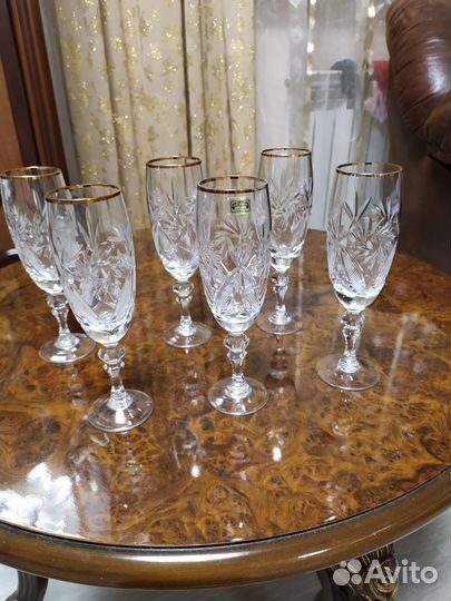 Фужеры хрустальные
