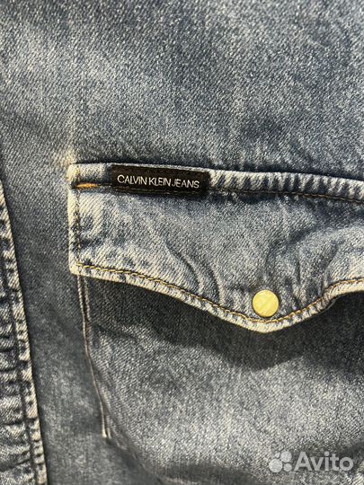 Джинсовая плотная рубашка Calvin Klein оригинал