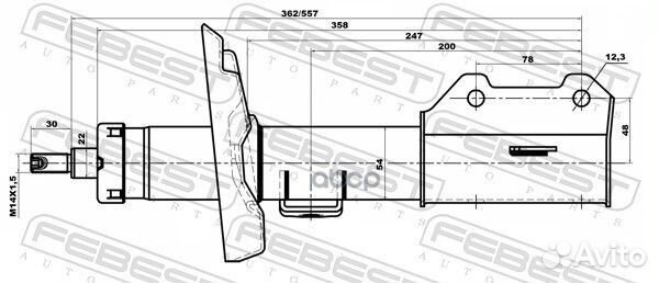 Амортизатор передний левый GAS.twin tube 106605