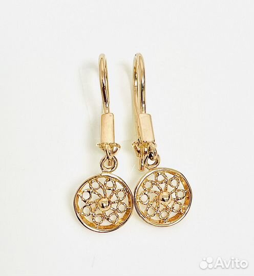 Золотые серьги 583 проба