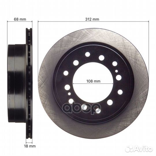 Диск тормозной avantech BR0173S avantech