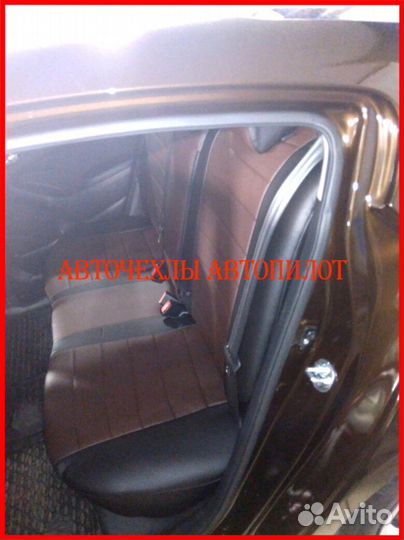 Чехлы Автопилот Kia Cerato 4 из экокожи чёрно-шок