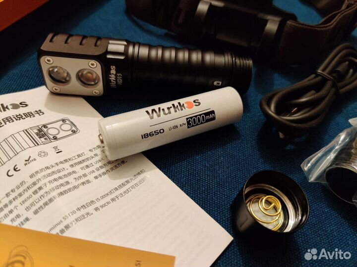 Фонарь Налобный Wurkkos HD20 5000mAh HD15 3000mAh
