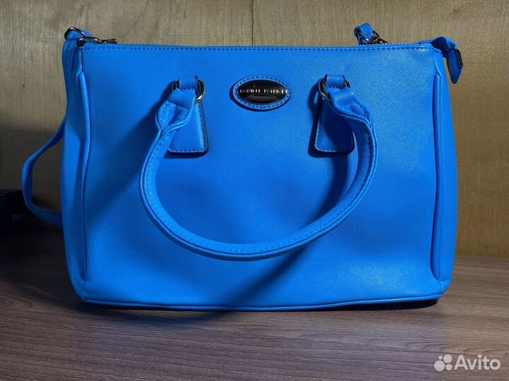 Голубая летняя сумочка