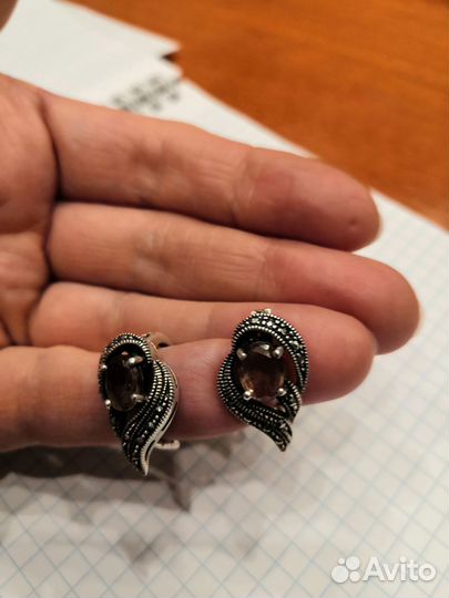 Серьги серебро