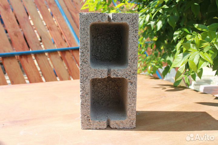 Керамзитобетонные блоки 2-х пустотные