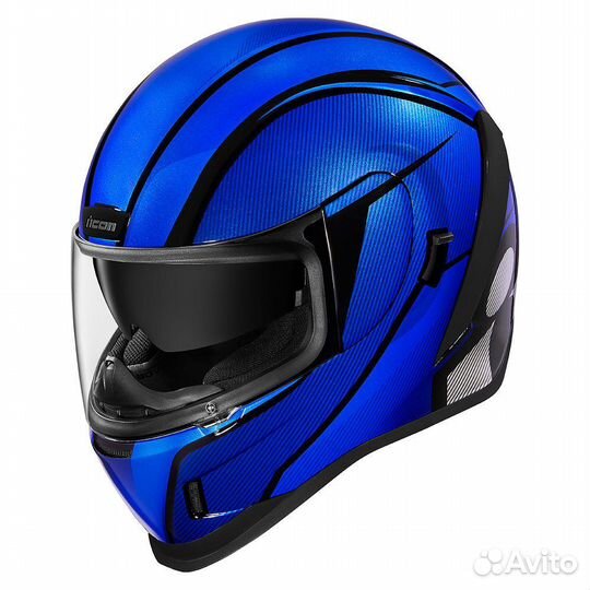 Icon Airform Conflux синий мотошлем (размер: xs)