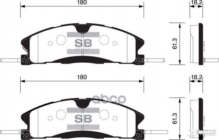 Колодки тормозные дисковые перед SP1620 Sangsin