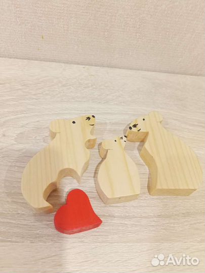Деревянные фигурки и статуэтки, пазл, мышки