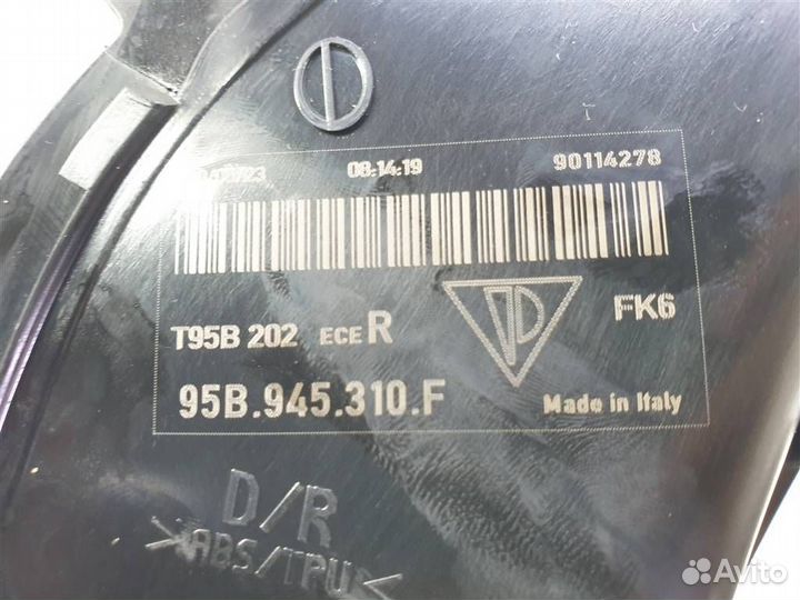 Накладка (ресничка) под фонарь правый Porsche Mac