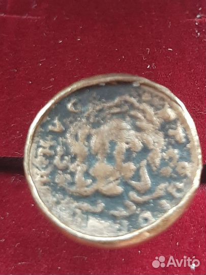 Серебряное кольцо с репликой старинной монеты