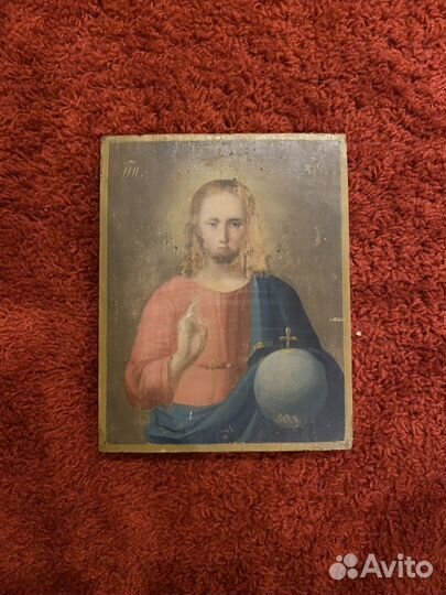 Икона старинная, киот