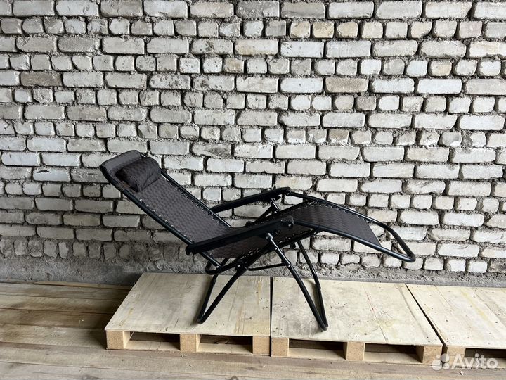 Кресло шезлонг (темно коричневый )