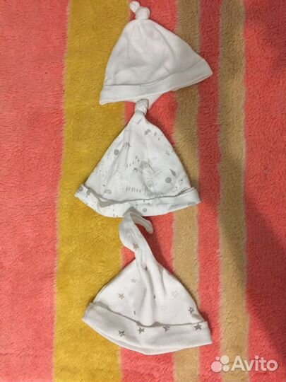 Комбинезон, шапочки для сна 0-6