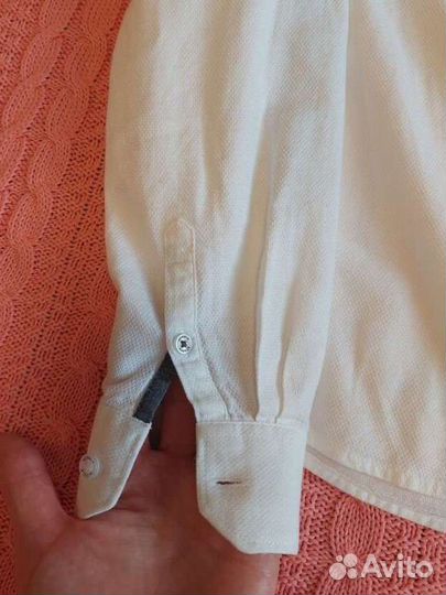 Рубашка белая школьная 128