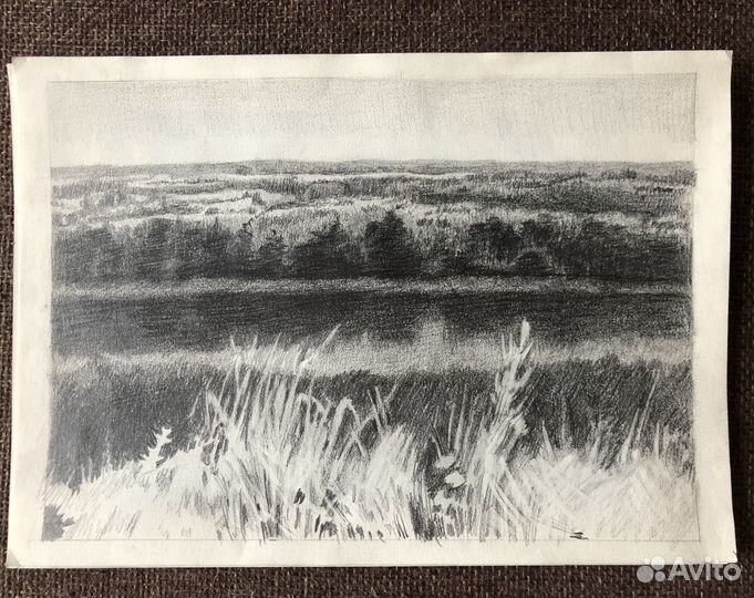 Рисунок карандашом - пейзаж