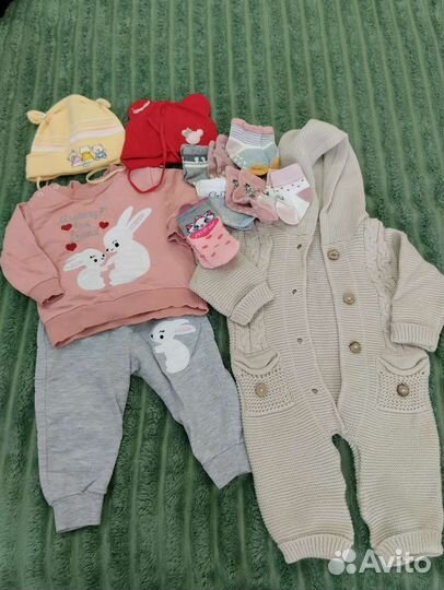Пакет вещей на девочку 68-74 размеров