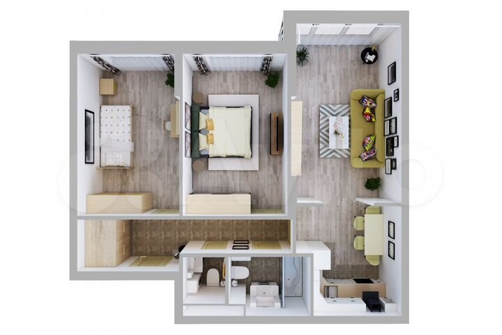 Своб. планировка, 73,8 м², 6/7 эт.