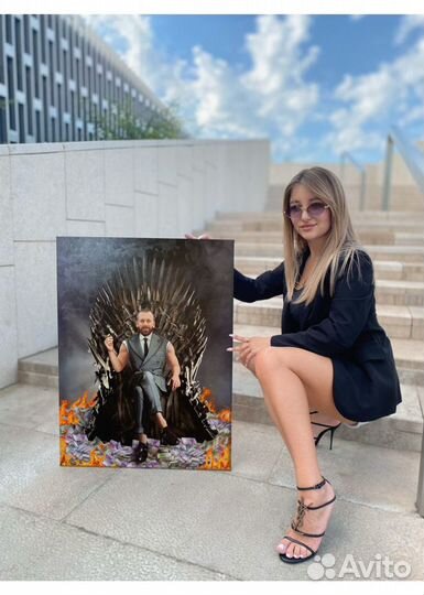 Портрет по фото на холсте, картина на холсте