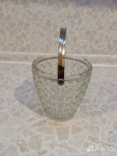 Конфетница с металлической ручкой СССР