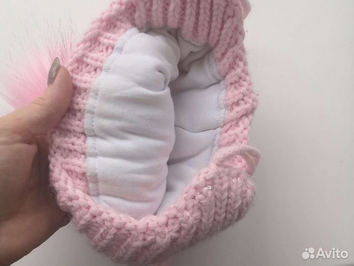 Шапка зимняя для девочки 44-46