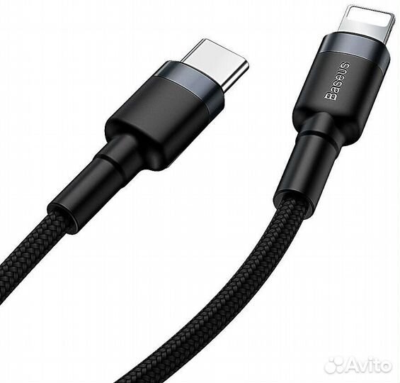 Кабель USB-C baseus Cafule, Type-C - Lightning, 2