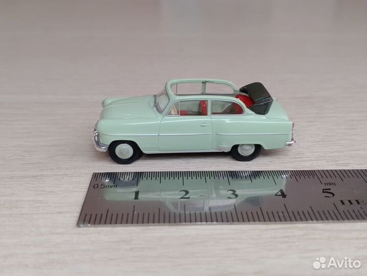 A30) Opel Olympia Rekord Cabrio (1953-1957) мятный