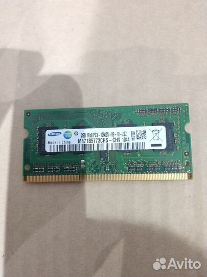 Оперативная память для ноутбука DDR3 4 GB 2 GB