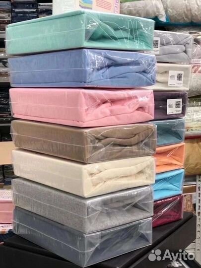 Простынь на резинке трикотаж/бамбук/тенсель