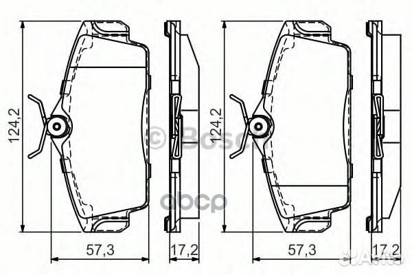 Колодки тормозные передние к-кт '0986495070 Bosch