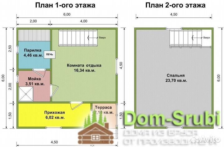 Бежецк. Хорошая надёжная Баня из бруса Б-15 (6х6)