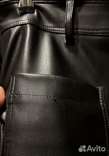 Кожаные брюки женские zara