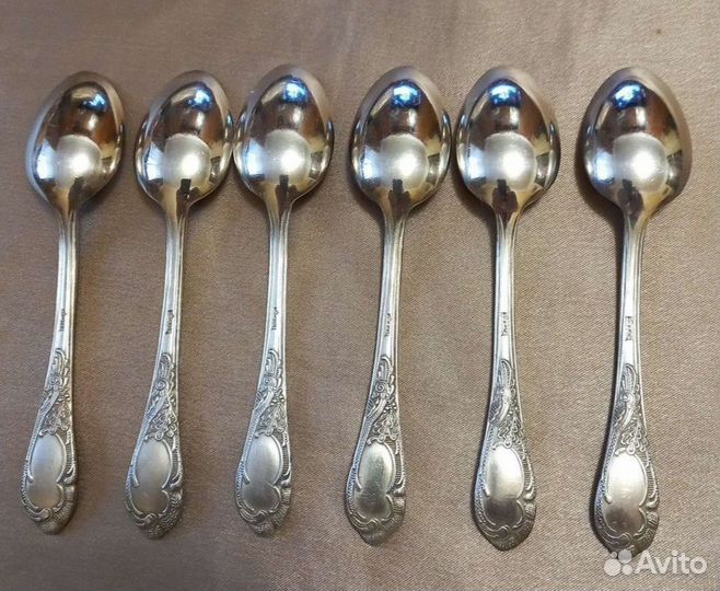 Ложки чайные мельхиор Дубок