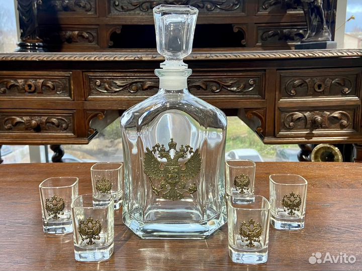 Набор ликеро-водочный герб РФ