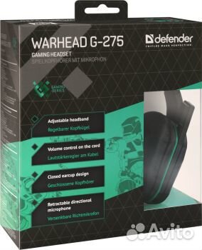 Игровые наушники проводные Defender Warhead G-275