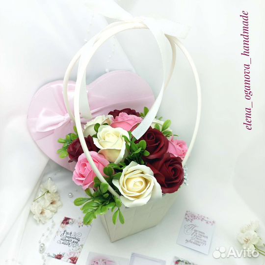 Букет из мыльных роз