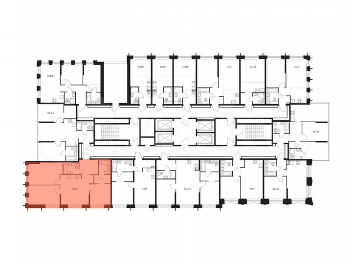 3-к. квартира, 79 м², 7/32 эт.