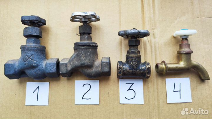 Вентиль СССР клапан запорный кран СССР чугун латун