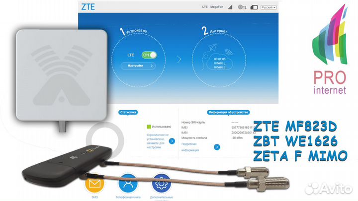 Роутер ZBT ZTE MF823D zeta F mimo