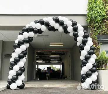 Арка гирлянда из воздушных шаров, оформление входа