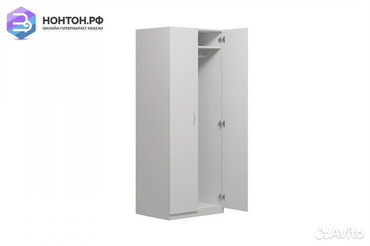 Шкаф двухстворчатый Пегас белый