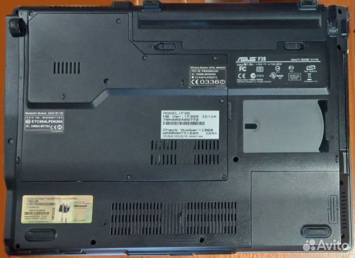 Ноутбук asus F3S б/у